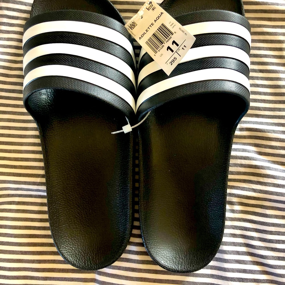 NWT Men’s Adidas Adillete Aqua Slide size 11